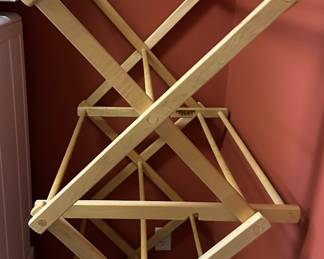 Amish-made accordion drying rack