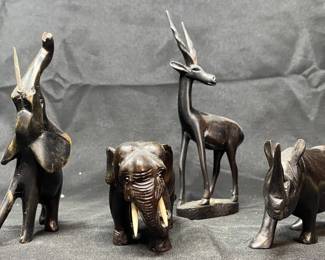 COLLECTION OF BRASS ANIMAL FIGURINES