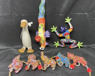 ASSORTED COLLECTION OF GLASS AND PLUSH FIGURINES