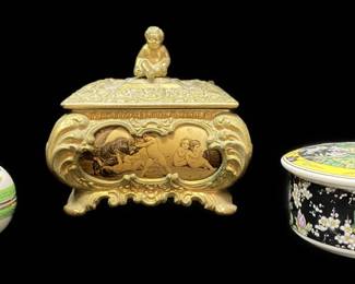 COLLECTION OF VINTAGE HADN MADE TRINKET BOXES