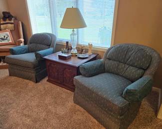 Living Room Chairs and End Table