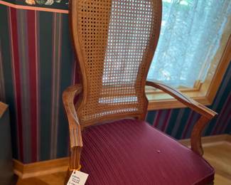 closeup of dining room chair