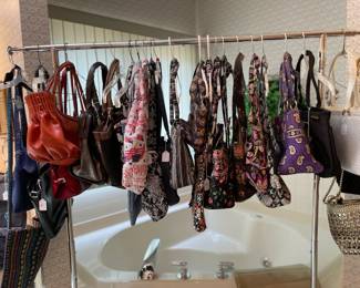 many purses & bags
