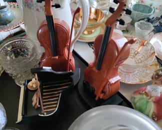 Collectible violins teapots teacups and more