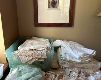 Nice selection of linens. 