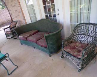 Antique Wicker Patio Set Another View