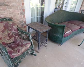 Antique Wicker Patio Set