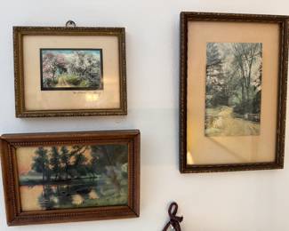 Framed Wallace Nutting Signed Photographs