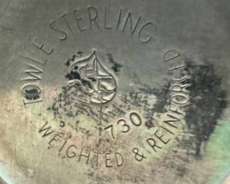 Weighted Sterling Silver Candlesticks with Hurricane Glass