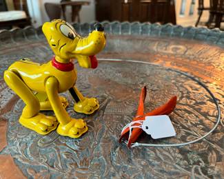 Line Mar Walt Disney Tin Litho Walking Pluto Toy