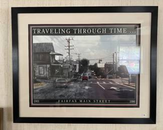 Framed "Traveling Through Time..., Fairfax Main Street 1903-1996" Print