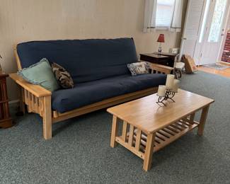 Queen Size Futon with Matching Coffee Table