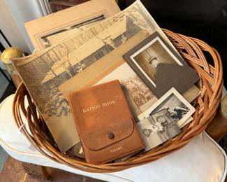 Collection of War Rations and Antique Photos