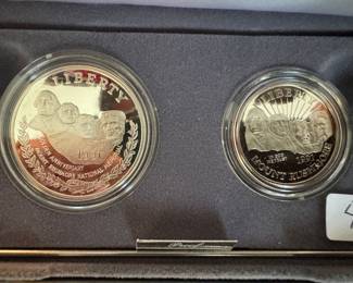 1991 Silver Half Dollar US Mt. Rushmore Anniversary Coins 