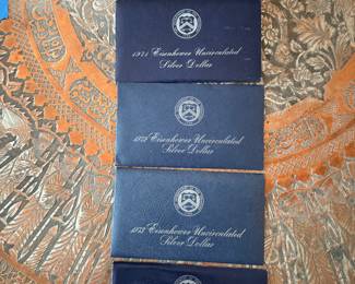 1971 Eisenhower Uncirculated Silver Dollar (3 Total), 1972 Eisenhower Uncirculated Silver Dollar & 1973 Eisenhower Uncirculated Silver Dollar