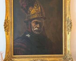 Framed "The Man with The Golden Helmet" Oil on Canvas Rembrandt Reproduction