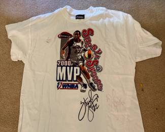2000 WNBA MVP Autographed Sheryl Swoopes T-Shirt Size XL