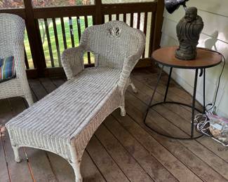 Outdoor Wicker Chaise Lounge