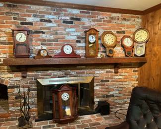 Collection of Mantle & Wall Clocks