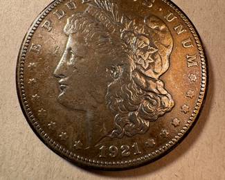 E Pluribus Unum 1921 Morgan Silver Dollar