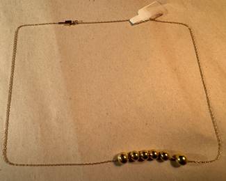 14K Gold Beaded Necklace