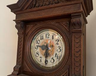 Large German 2 Weight Grandfather Clock (96"H x 13"D x 23-1/2"W)