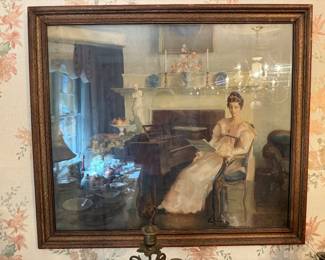 Framed "The Song" Lithograph Signed Marguerite Stuber Pearson, 1947