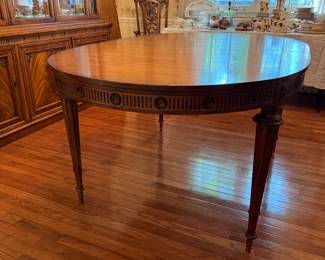 Metz Rounded Edge Rectangular Dining Table (44"D x 30-1/2" H x 44"D x 68"L with 2 Leaves 19" each)