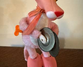 Vintage Illco Wind Up Pink Panther Toy with Tin Cymbals 9" - Working Condition