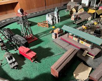 Antique American Flyer Train Set (Table no longer included)