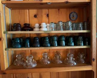 Huge Collection of Antique Glass Electrical Insulators