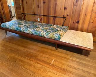 MCM Adrian Pearsall Daybed/Sofa with 1 Marble End Table (106"W x 30-1/2"D x 24" Back Height)