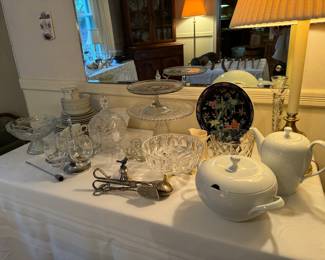 Large Collection of Depression Glass & MCM Porcelain China
