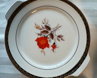 Triumph American Limoges Vermillion Rose Porcelain China (57pc)