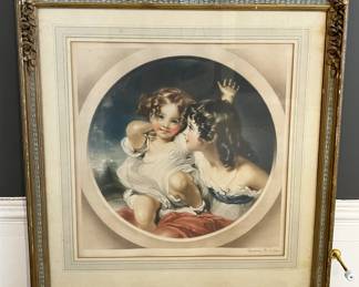 SYDNEY E. WILSON ARTIST PROOF "Nature" The Calmady children
