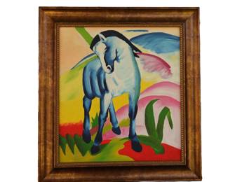 Fabulous Horse Oil Painting By Franz Marc