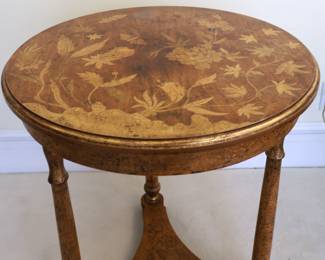 Inlaid occasional round table 