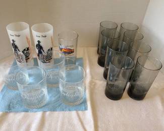 Train themed drinking glasses
