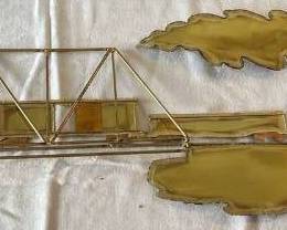 Tin train wall decor 45 inches wide