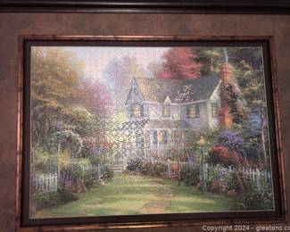 Unique Wall Art Made from Thomas Kinkade Puzzle