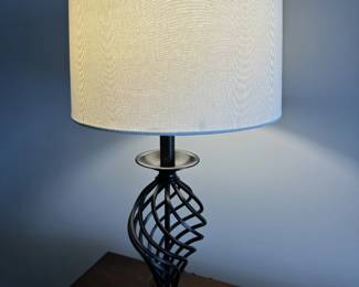 Nice Twisted Iron Cage Table Lamp