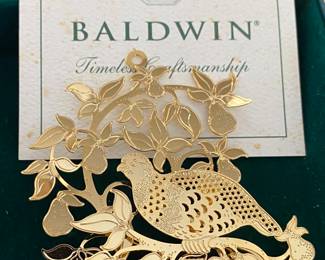 Brass Baldwin Christmas Ornaments