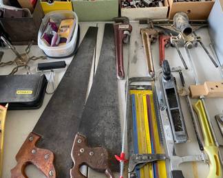 Assorted Saws/Pipe Wrenches