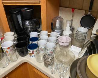 Assorted Mugs and Kitchenware