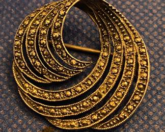 Small Sterling and Marcasite Brooch