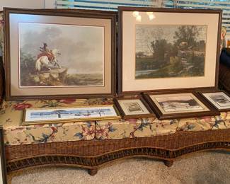 Lexington Wicker Sofa/Assorted Prints
