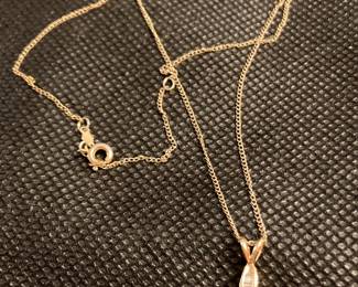 Gold Necklace with Cross