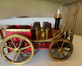 Vintage fire truck liquor decanter 