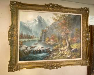 Large Oil on Canvas Landscape