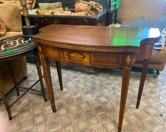 Inlaid Federal Style Game Table
